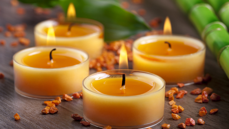 Small orange candles