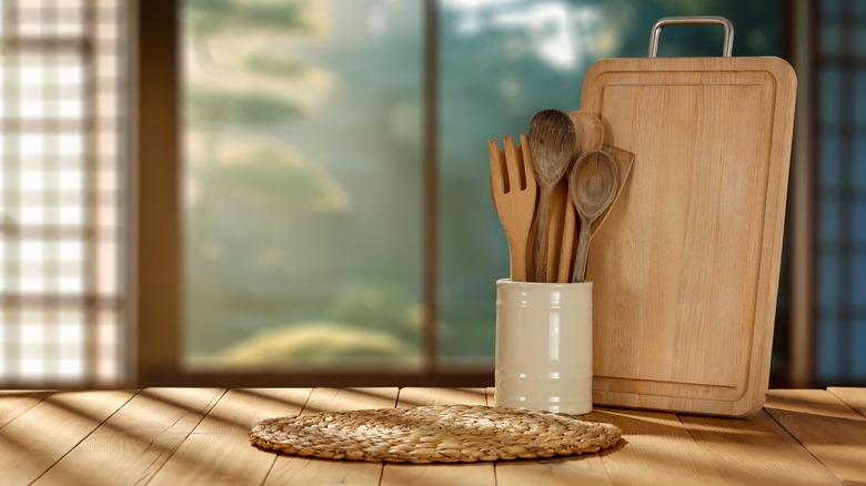 Wooden kitchen utensils