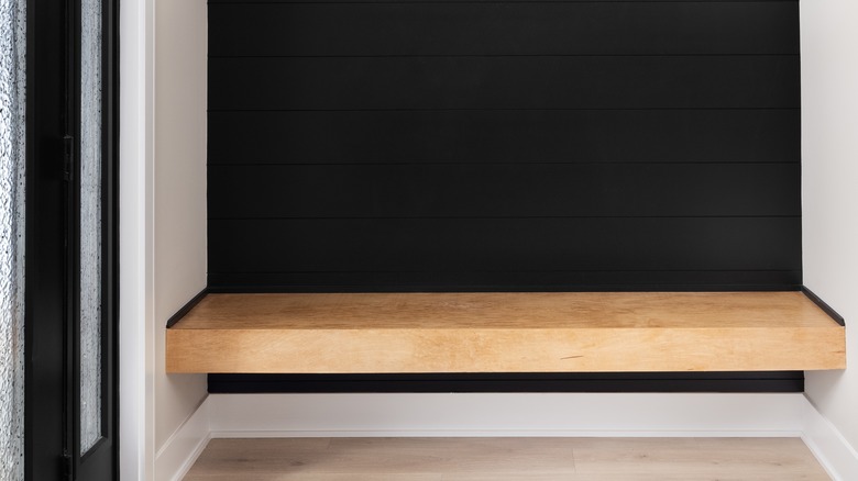 Black painted shiplap