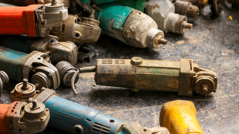 Pile of rusty tools