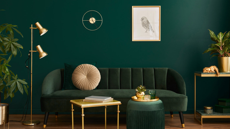 all green and gold space