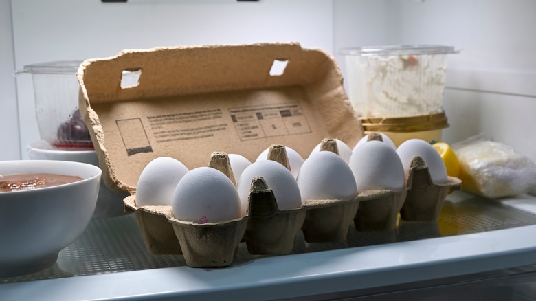 Eggs in egg carton