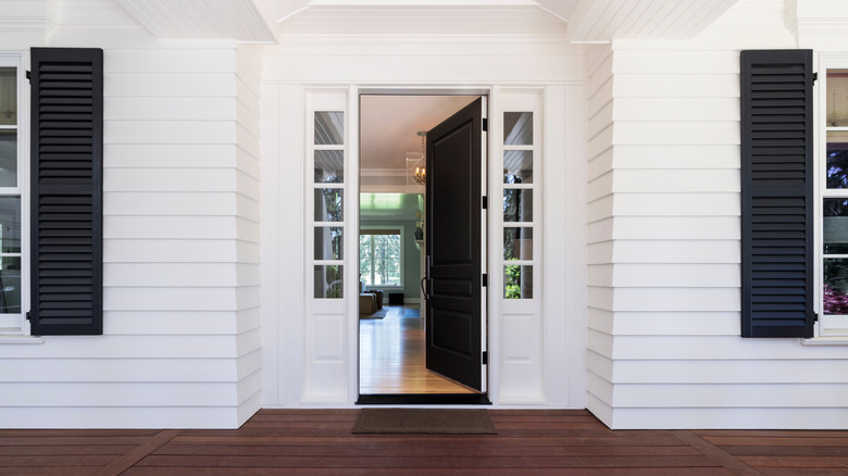 House with open front door