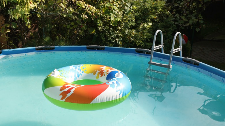 Floatie in above-ground pool 