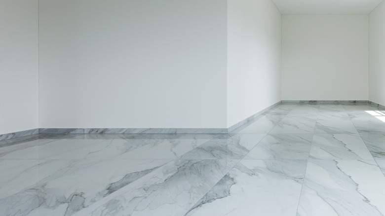 marble tiled floor