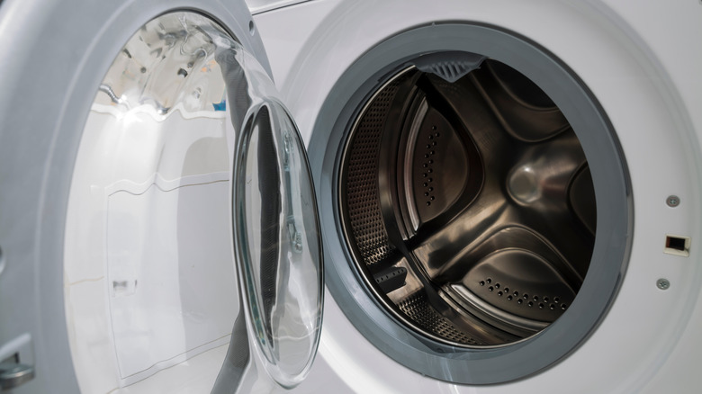 washing machine with door open