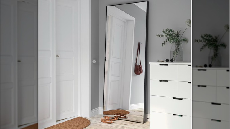 IKEA HOVET black-framed mirror 