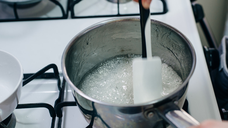 stirring pot on stove