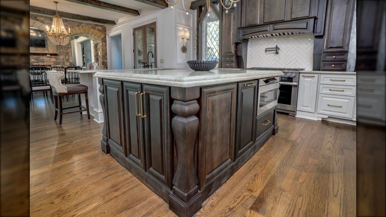 Modern rustic dark wood kitchen