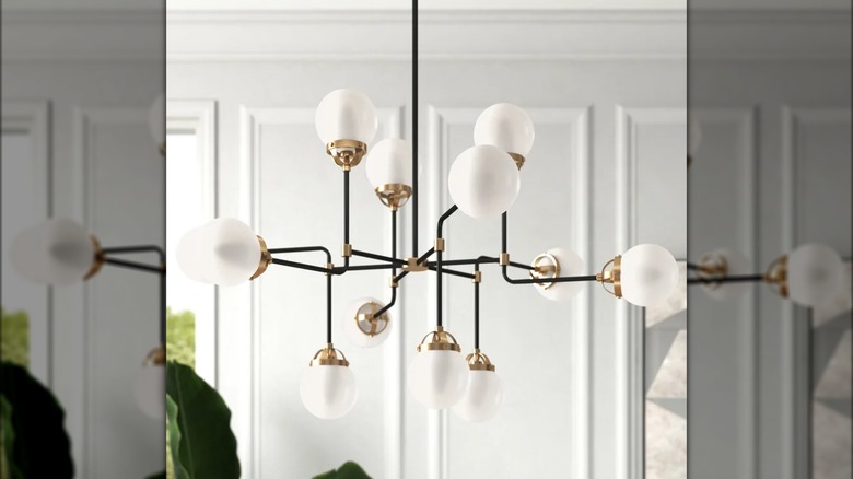 Newport 12 Sputnik Modern Linear Chandelier