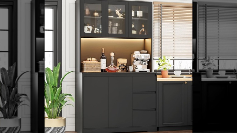 black hutch kitchen 