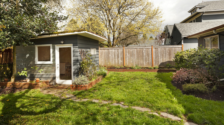 Converted shed matching house