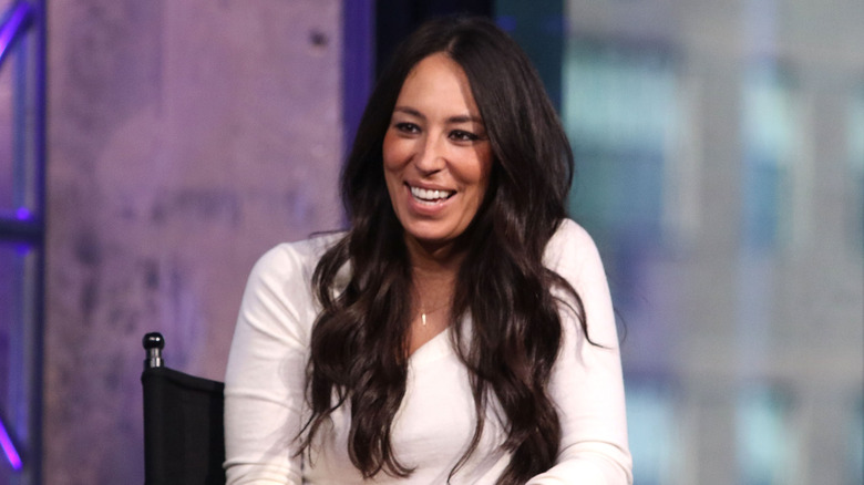 Joanna Gaines smiling white shirt