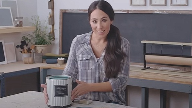 Joanna Gaines with paint can