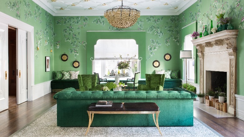 Jonathan Rachman's green living room