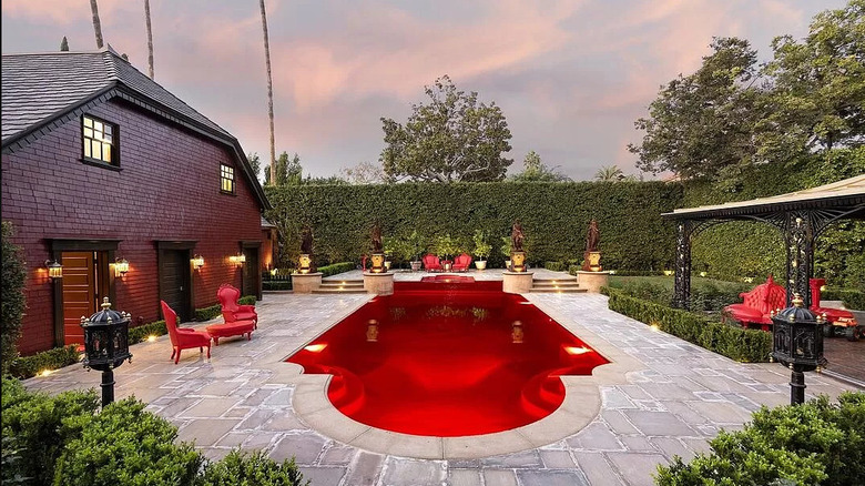 Blood red pool