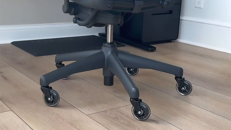 Chair with rollerblade casters