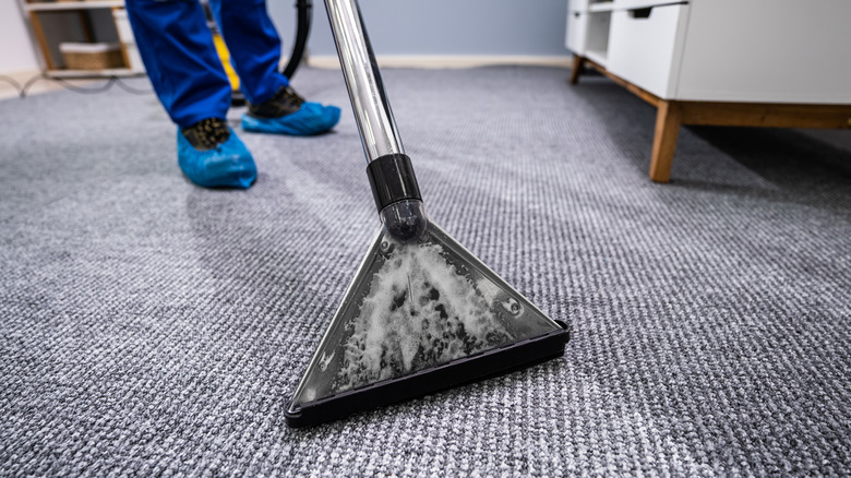 carpet cleaning close up