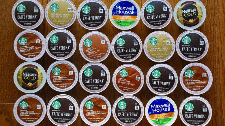 Assortment of K-cup pods