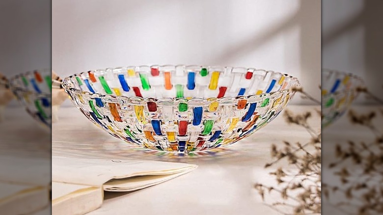 Colorful glass bowl 