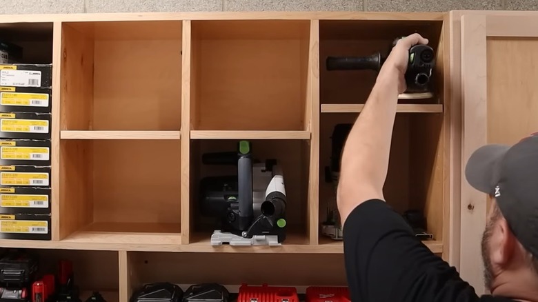 power tool organizer cabinet