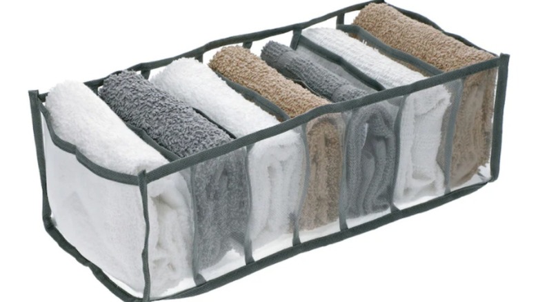 mesh cleaning towel organizer