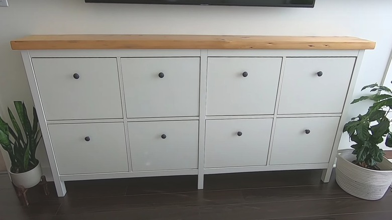 IKEA shoe cabinet makeover 