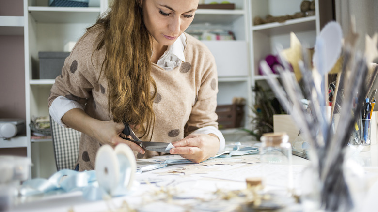 woman crafting