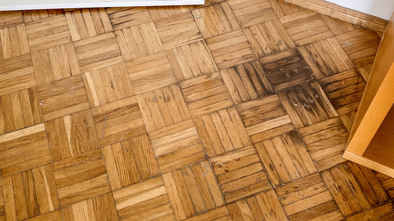 Damaged hardwood floor