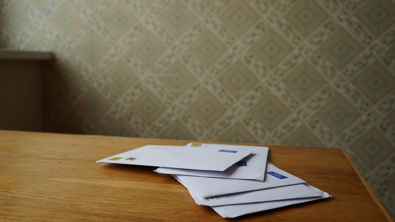 jumble of letters on table