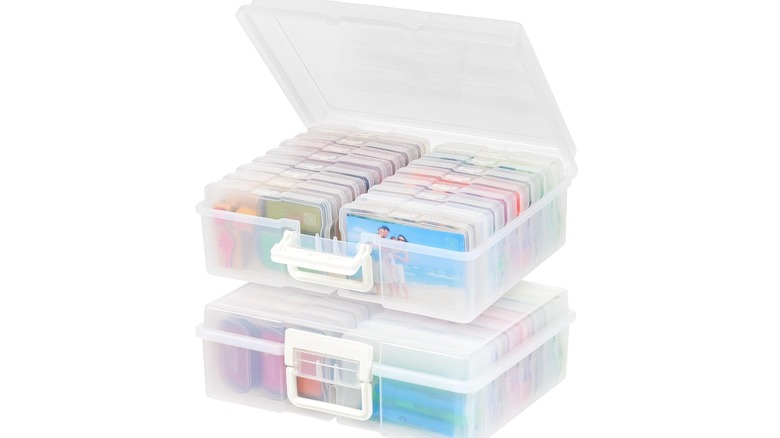 clear plastic photo box