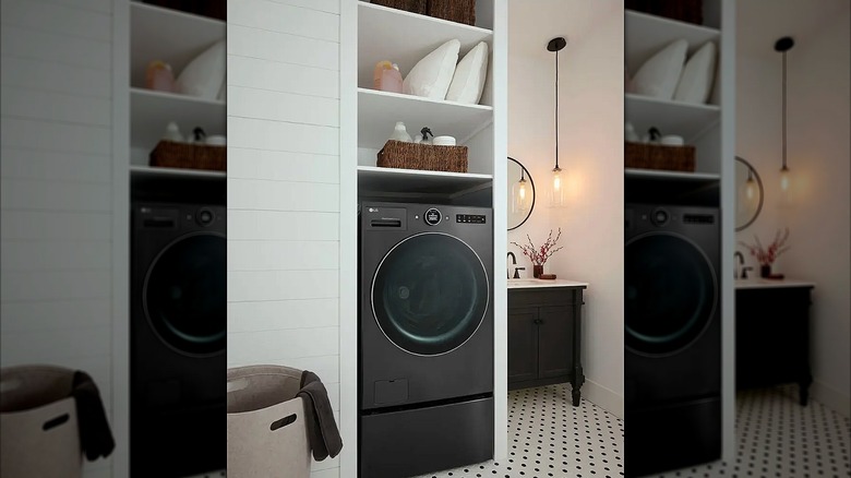 All-in-one washer dryer in a laundry room