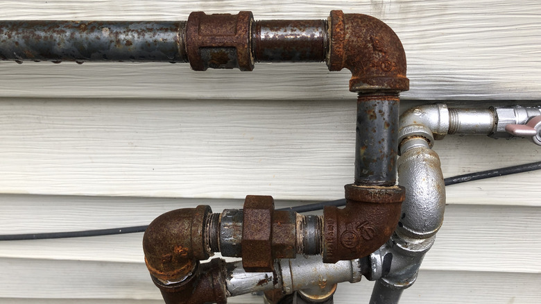 rusting pipe