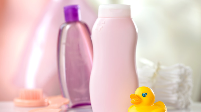 Baby shampoo and rubber duck