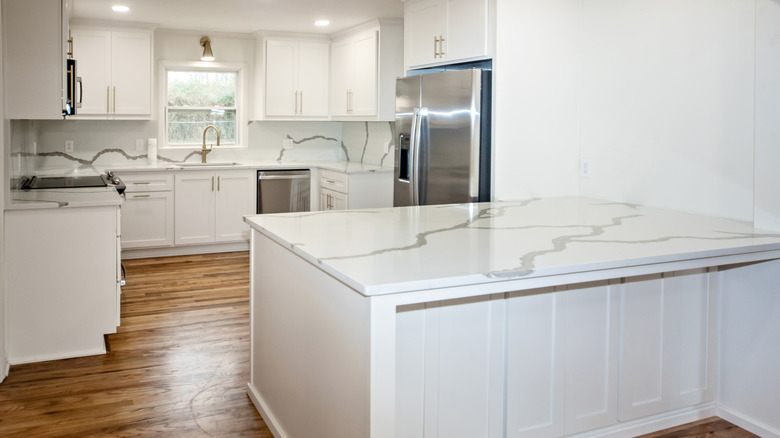 Bright all white kitchen