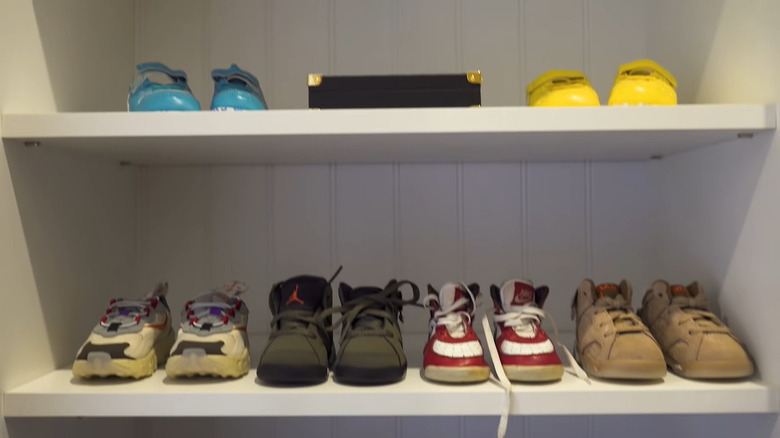 Baby shoes in closet