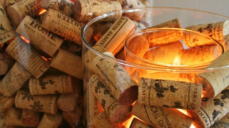 Wine cork candle holder 