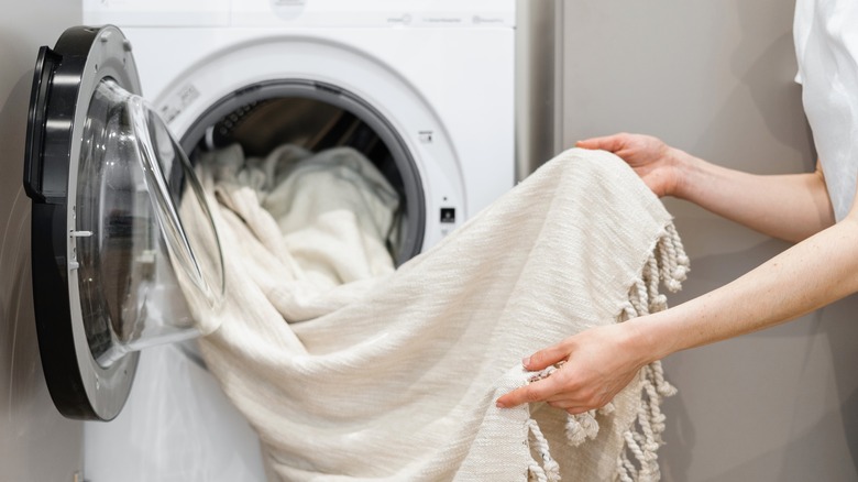 fabric in washing machine