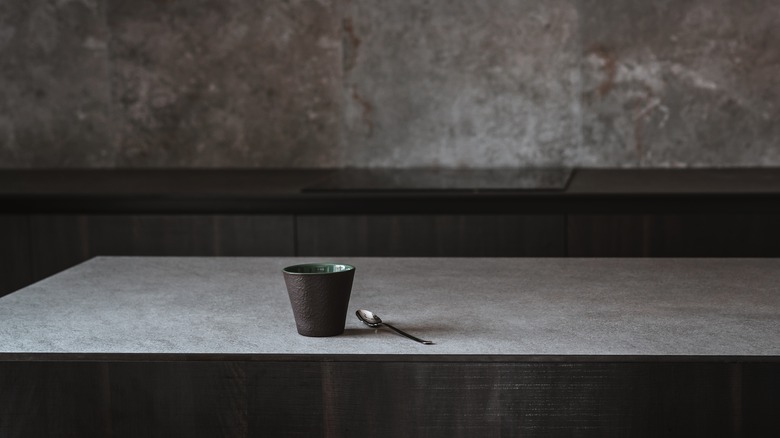 Cup on a concrete countertop