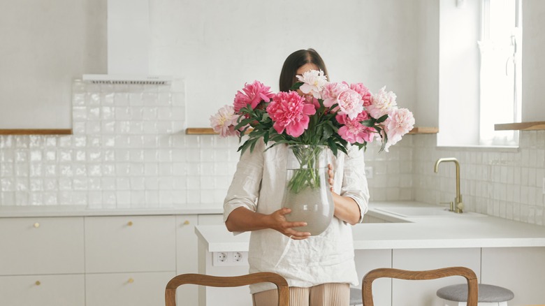 woman with vase