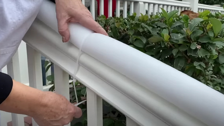 diy holiday porch railing