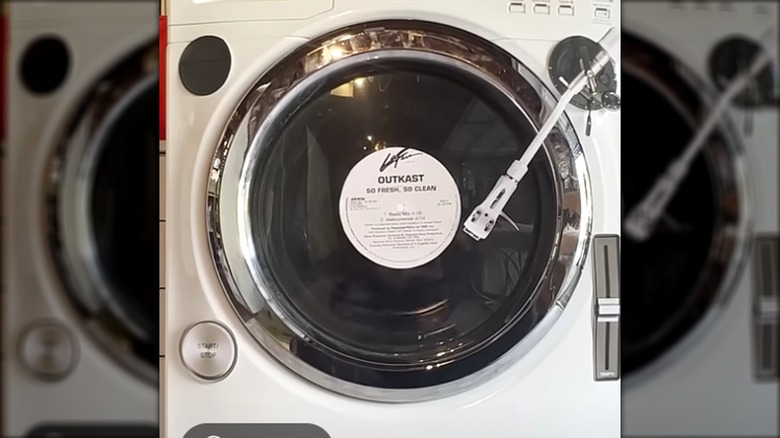 Washer machine that looks like a record player