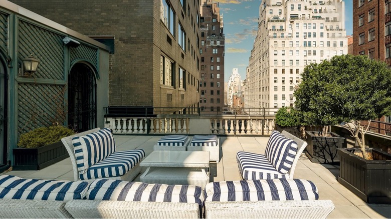 Terrace overlooking city