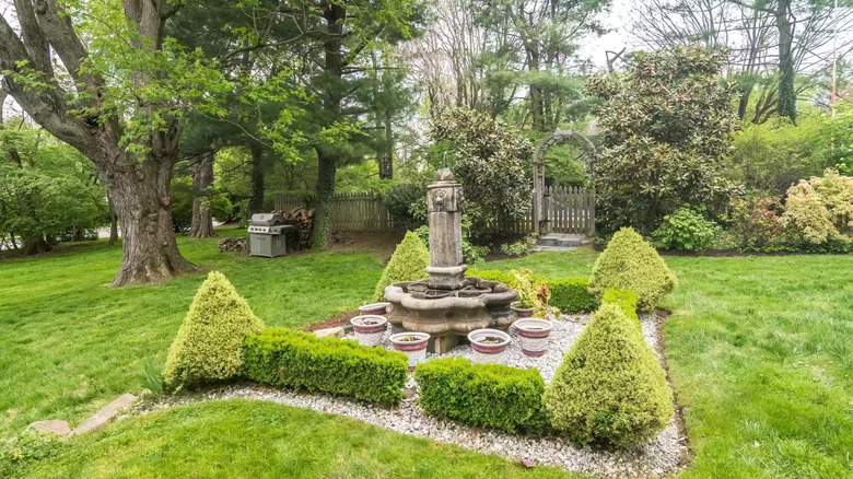 Garden view of Pennsylvania home