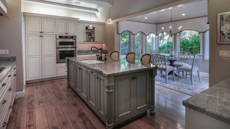 Sunny kitchen with skylights