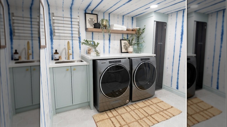 laundry room with steam closet