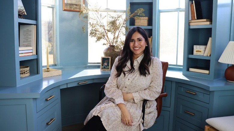 Fariha Nasir sitting in office