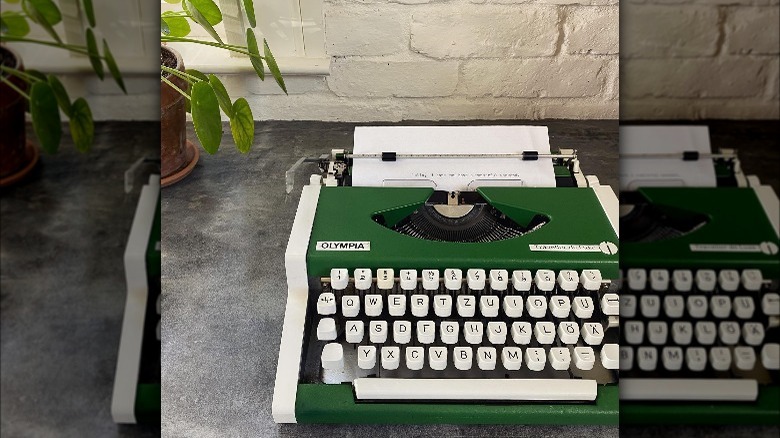 Joanna Gaines' green typewriter