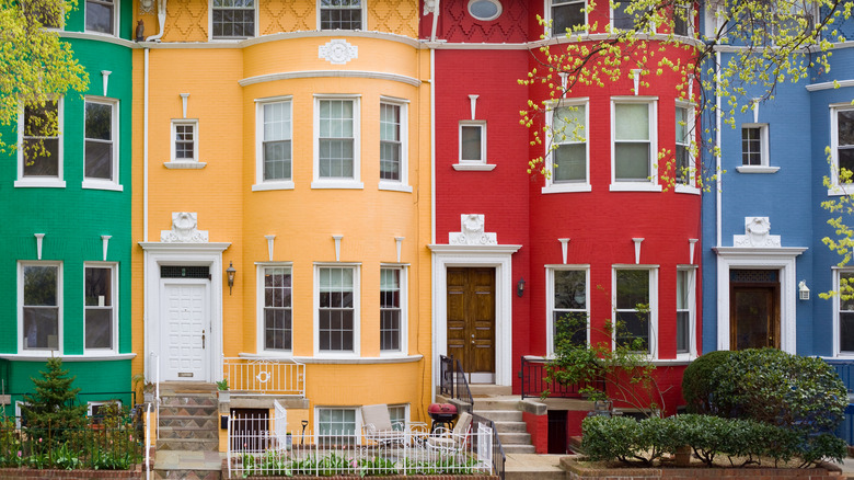 Colorful row houses