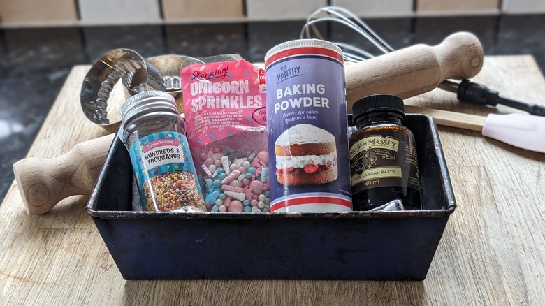 baking essentials in loaf tin